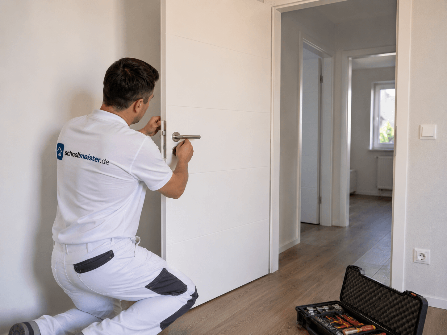 Neue Innentür mit Beschlag